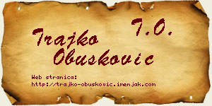 Trajko Obušković vizit kartica